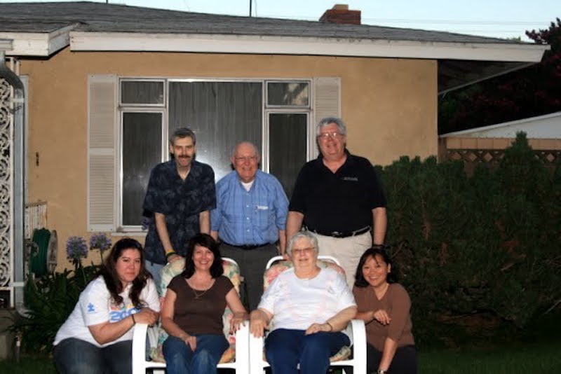 Family in front of our house Family in front of our house